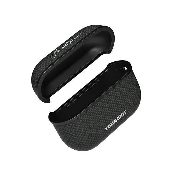 Apple Airpods Pro 2 Kılıf M-safe Şarj Özellikli Aramid Fiber Youngkit 1500D Kevlar Extreme Wing Serisi Kapak - Resim 6