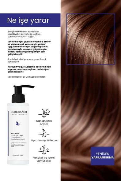 PURE SAACH PROFESSİONAL JUNIPER SHAMPO&KERATİN SAÇ BAKIM KREM - 6