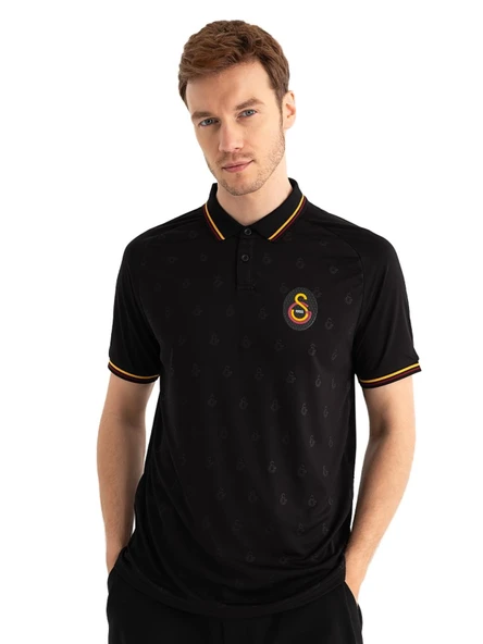 Galatasaray Orijinal Lisanslı Match Day Siyah Polo Yaka T-Shirt - 3