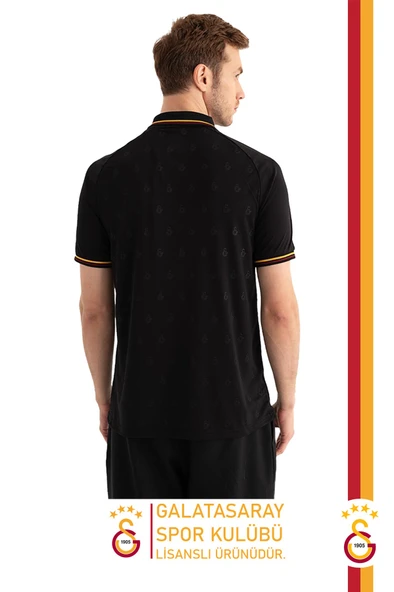 Galatasaray Orijinal Lisanslı Match Day Siyah Polo Yaka T-Shirt - 2