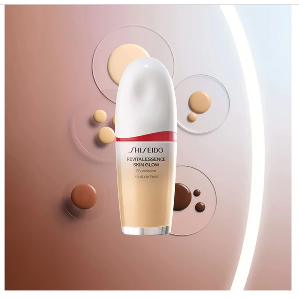 Shiseido Revitalessence Skin Glow - Fondöten 220 LINEN - 3