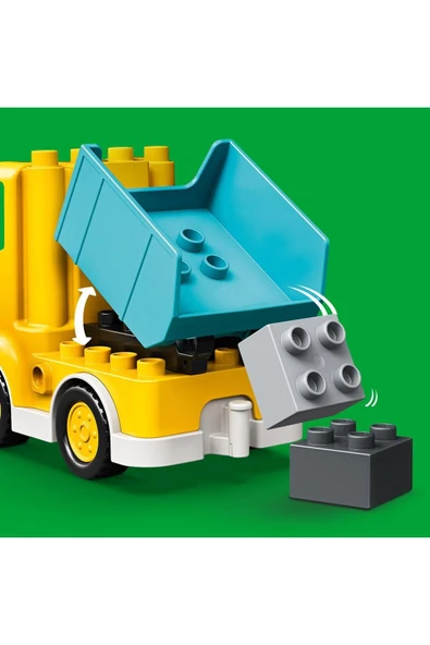 ® DUPLO® İnşaat Kamyonu ve Paletli Kazıcı 10931 - 2 Yaş ve Üzeri Eğitici Yapım Seti (20 Parça) - 6