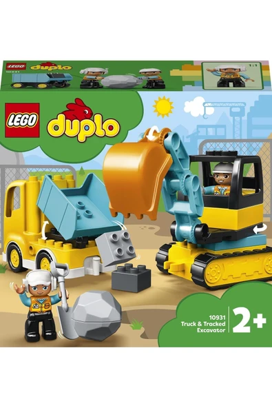 ® DUPLO® İnşaat Kamyonu ve Paletli Kazıcı 10931 - 2 Yaş ve Üzeri Eğitici Yapım Seti (20 Parça) - 3