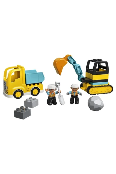 ® DUPLO® İnşaat Kamyonu ve Paletli Kazıcı 10931 - 2 Yaş ve Üzeri Eğitici Yapım Seti (20 Parça) - 2