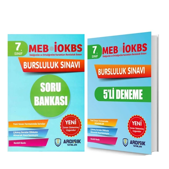 Ardışık Yayınları 7. Sınıf 2025 Bursluluk Sınavı Soru Bankası ve Deneme Seti 2 Kitap