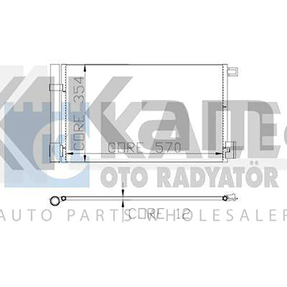 1850119 KLİMA RADYATÖRÜ OPEL CORSA-D (1.2/1.4) 07- / FIAT GRANDE PUNTO (1.2/1.4) 06- / CITROEN NEMO (1.4HDI 68HP) 08- İTHAL
