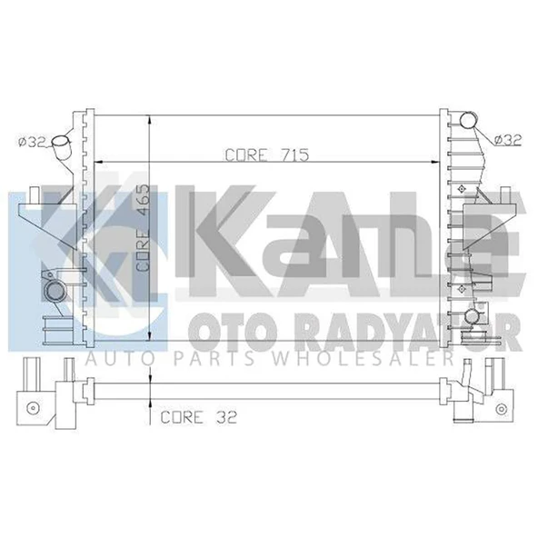 7H0121253J-7H0121253G SU RADYATÖRÜ VW TRANSPORTER-T5 (AXD/AXE/2.5TDI) 04-10 İTHAL