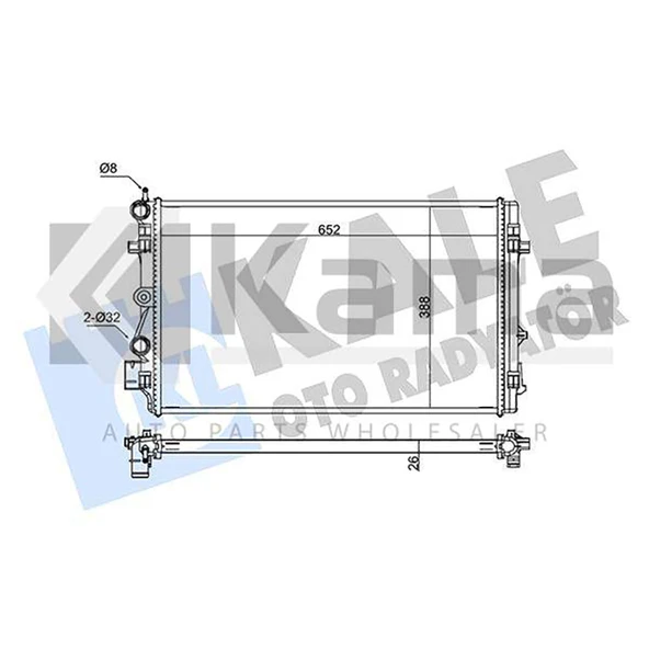 6R0121253D-6R0121253H SU RADYATÖRÜ VW POLO / AUDI A1 / SEAT IBIZA / SKODA FABIA (CAYB/CAYC/1.6TDI) 10- İTHAL
