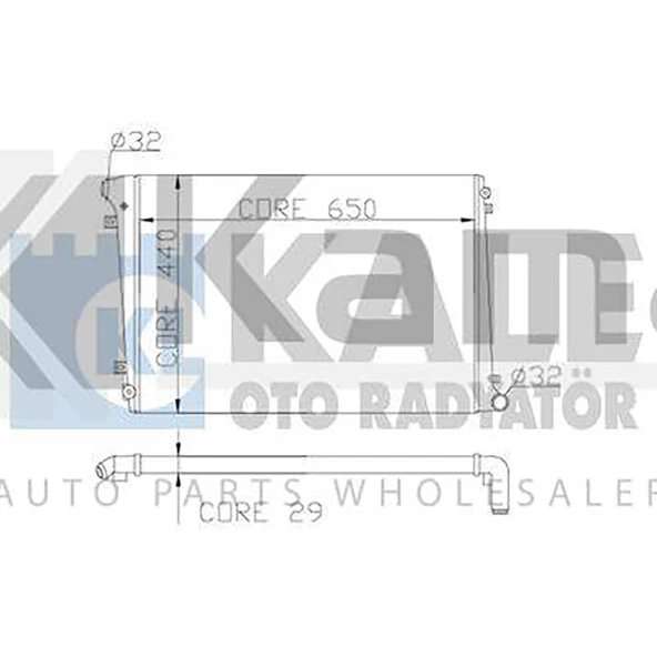 1K0121251DP-3C0121253R SU RADYATÖRÜ VW GOLF-5 / JETTA / CADDY / PASSAT / AUDI A3 (BLS/BMM/1.9TDI/2.0TDI) 04-10 İTHAL
