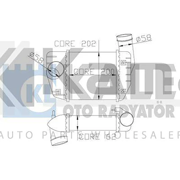 4F0145805AA-4F0145805R TURBO RADYATÖRÜ AUDI A6 (BPJ/BYK/BLB/BRE/2.0TFSI/2.0TDI) 05-11 İTHAL
