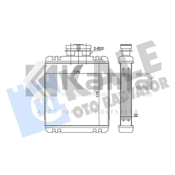 6Q0819031-6R0819031 Kampanya KALORİFER RADYATÖRÜ VW POLO / SEAT CORDOBA / IBIZA / SKODA FABIA 01- İTHAL - 1
