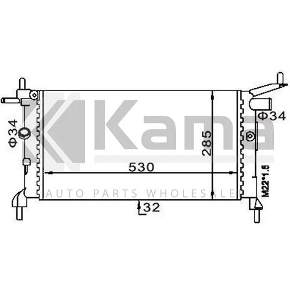 1300149-1300150 SU RADYATÖRÜ (KLİMASIZ) OPEL CORSA-B 93- / COMBO-B 94- / TIGRA-A 94- İTHAL - 1