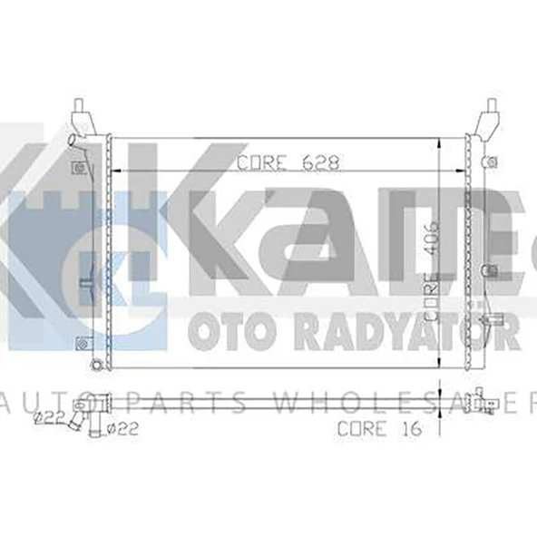 1K0121251BN-1K0121251CM SU RADYATÖRÜ VW GOLF-5 / GOLF-6 / JETTA / PASSAT / AUDI A3 / SEAT LEON (CAXA/CBZA/CBZB/1.2TSI/1.4TSI) 04-13 İTHAL