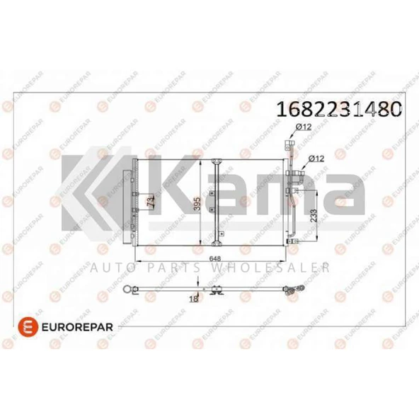 20759648-4817557 KLİMA RADYATÖRÜ CHEVROLET CAPTIVA C100 (2.0D) 07- / OPEL ANTARA (2.0CDTI) 07- İTHAL