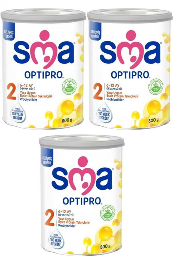 SMA Optipro Probiyotik 2 Devam Sütü 800 gr x 3 Adet