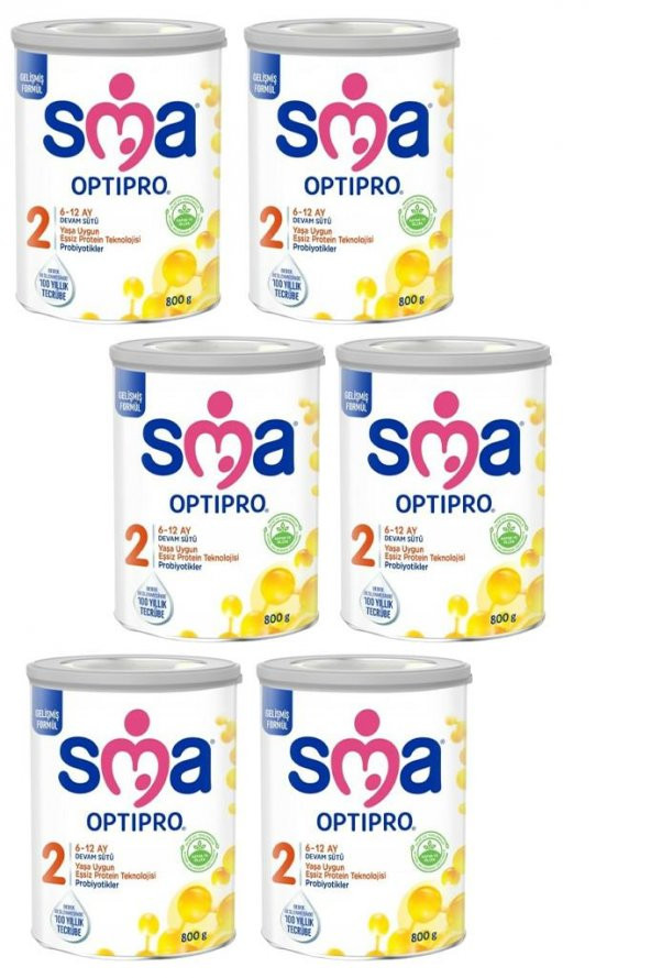 SMA Optipro Probiyotik 2 Devam Sütü 800 gr x 6 Adet