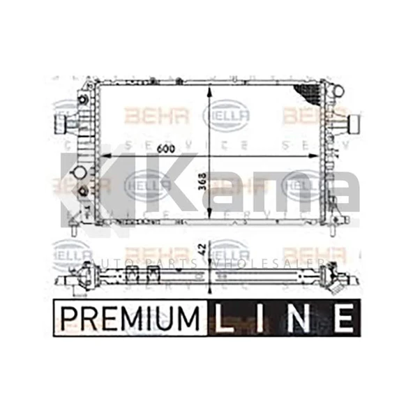 1300407 SU RADYATÖRÜ OPEL ASTRA-G (Y2.0DTH) 99-05 / ZAFIRA-A (Y2.0DTH) 99-05 İTHAL