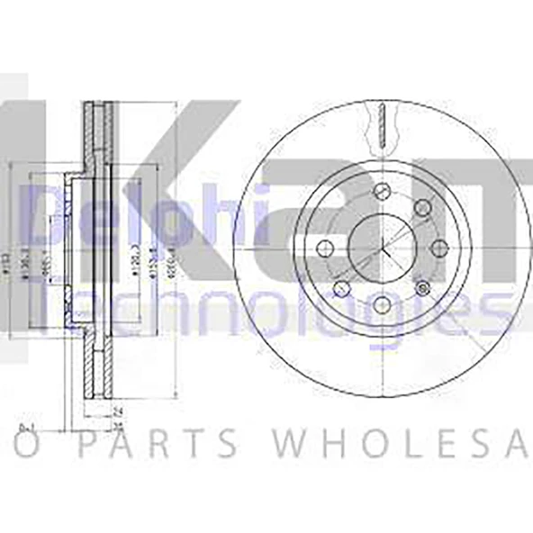 569000 FREN DİSKİ ÖN HAVALI (260MM) OPEL CORSA-C (Z1.4XE/Z1.4XEP/Z1.3DT/Y1.7DT) 01-07 / COMBO-C 01-08 İTHAL ürün görseli 1