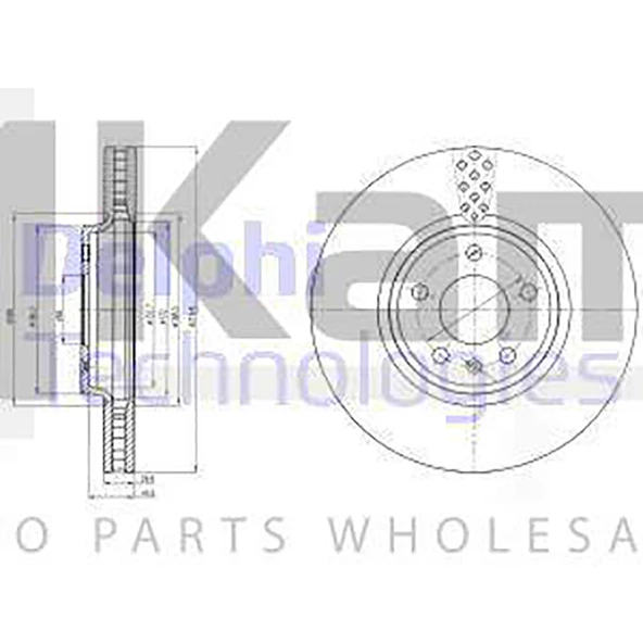 8K0615301A-8K0615301G FREN DİSKİ ÖN (320MM) AUDI A4 / A5 / Q5 08- İTHAL ürün görseli 1