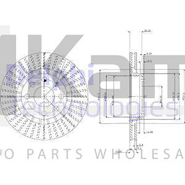 569055 FREN DİSKİ ÖN HAVALI (256MM) OPEL VECTRA-A (1.8) 94- İTHAL ürün görseli 1
