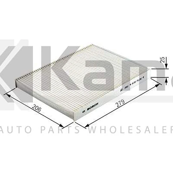 1H0819648 POLEN FİLTRESİ VW POLO / GOLF-3 / CLASSIC / GOLF-4 / BORA / AUDI A3 / SEAT TOLEDO 91-04 İTHAL