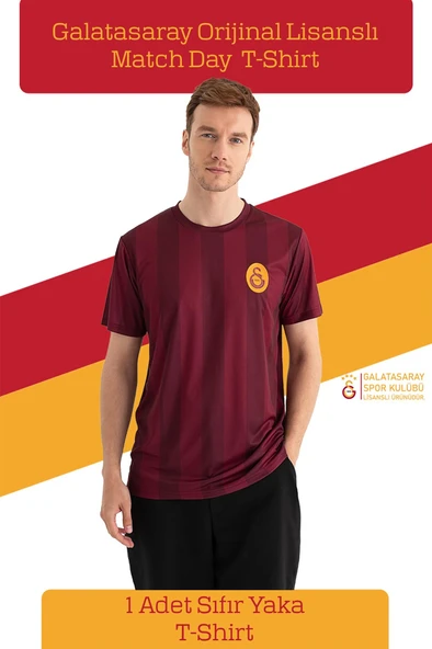 Galatasaray Orijinal Lisanslı Match Day T-Shirt + Şal Kaşkol Set Hediyelik Ahşap Kutulu - Resim 11