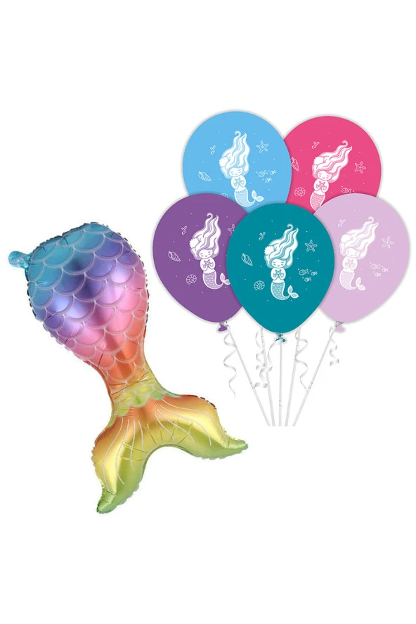 Deniz Kızı Temalı Balon Set 11'li - Resim 2