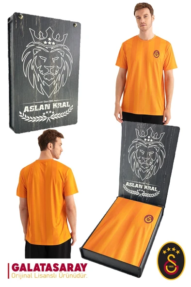 Galatasaray Orijinal Lisanslı Match Day T-Shirt Hediyelik Ahşap Kutulu - Resim 8