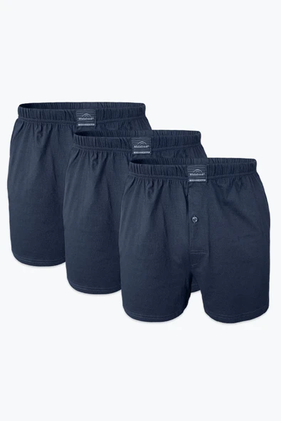 Kapbirtane Malabadi Erkek Geniş Kalıp Büyük Beden %100 Pamuk Battal Boxer 90024- 3 Adet  4XL Gri - Resim 4