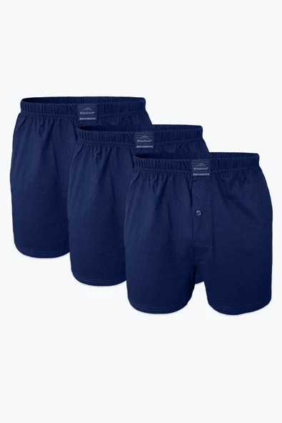 Kapbirtane Malabadi Erkek Geniş Kalıp Büyük Beden %100 Pamuk Battal Boxer 90024- 3 Adet  4XL Gri - Resim 10