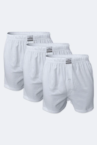Kapbirtane Malabadi Erkek Geniş Kalıp Büyük Beden %100 Pamuk Battal Boxer 90024- 3 Adet  Füme 6XL - Resim 4
