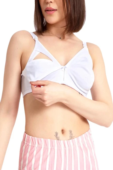 Kapbirtane Kadın Penye Balensiz Emzirme Likralı Sütyen 2013 - 2 Adet  Siyah 95B - Resim 3