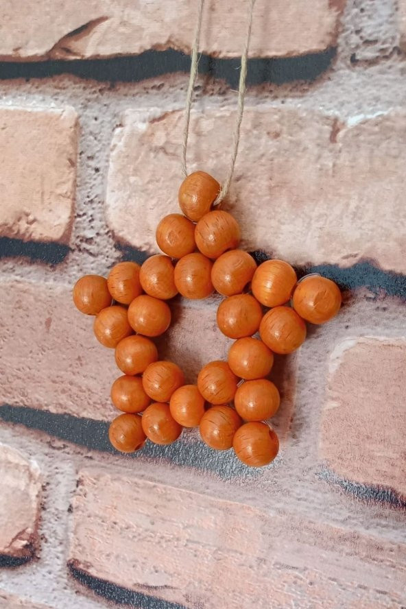 Dekoratif Handmade Ahşap Yıldız - 8