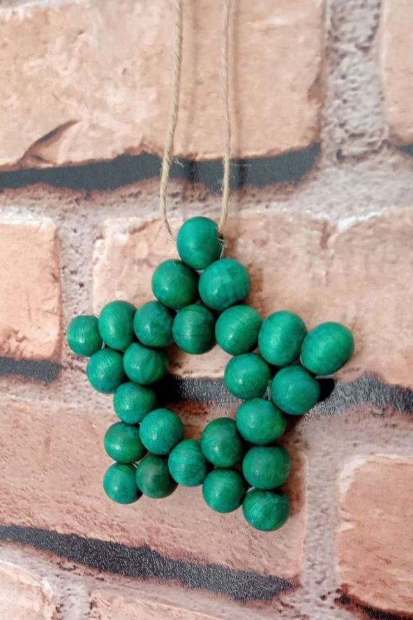 Dekoratif Handmade Ahşap Yıldız - 12