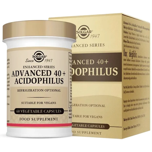Solgar Advanced 40+ Acidophilus 60 Kapsül