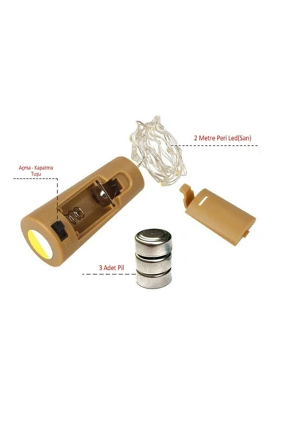 HİDZ MANTAR TIPA PERİ LED - 2 METRE - GÜNIŞIĞI (1 ADET) - 3