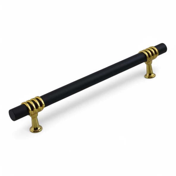 Eylül Mobilya Mutfak Dolabı Çekmece Dolap Kulpları Kapak Kulpu Kulbu Siyah Altın 160 mm Metal Kulp - 8
