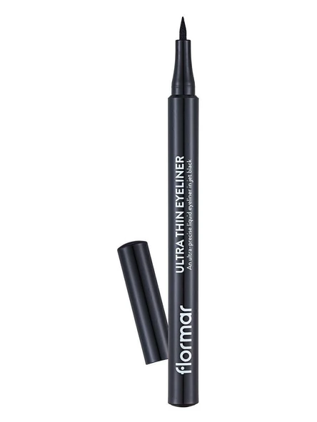 Flormar Ultra Ince Uçlu Eyeliner (SİYAH) - Ultra Thin Eyeliner - 001 Black - 2
