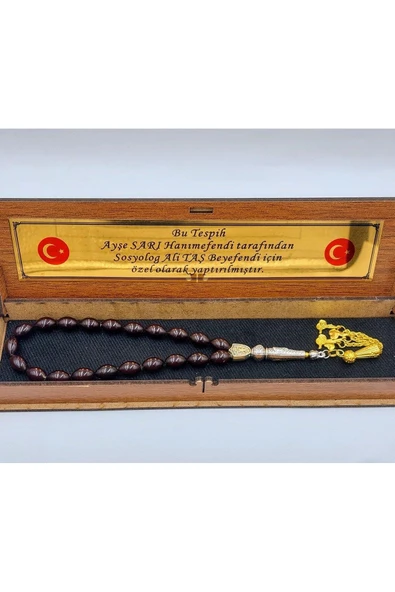 Bilek Boy Siyah Mavi Alpaka Püsküllü Ateş Kehribar Tespih - 4