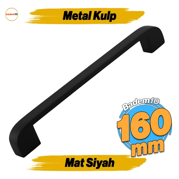 Zehra Kulp 160 mm Siyah Metal Mutfak Mobilya Çekmece Mutfak Dolap Dolabı Kulpları Kapak Kulbu 16 cm