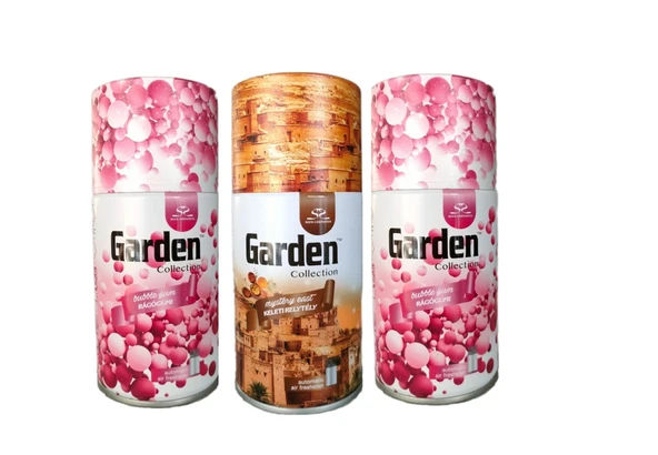 Garden Oda Kokusu Hava Temizleyici Gizemli Doğu + Bubble Gum Parfüm Oda Spreyi 260 ml x 3 Adet
