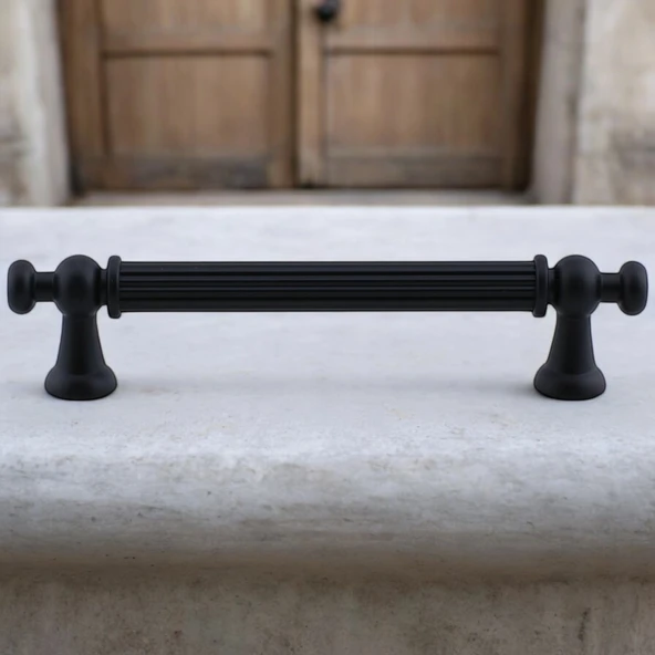 Selçuklu (96 mm - 9.6 cm) Mat Siyah Metal Mobilya Mutfak Çekmece Dolap Dolabı Kulbu Kulpu Kulpları - Resim 3