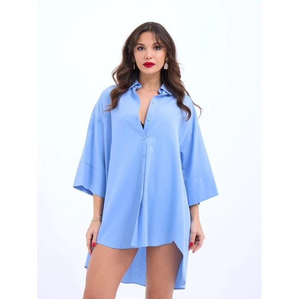 Lucky Life Kadın GÖMLEK-MAVİ - 2