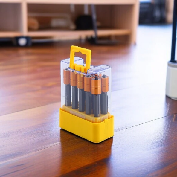 10 Adet Mıknatıslı Bits Uç PZ2 65 mm Renkli Vida Tutucu Sökme Yıldız Matkap Vidalama Ucu S2 Çeliği - Resim 3