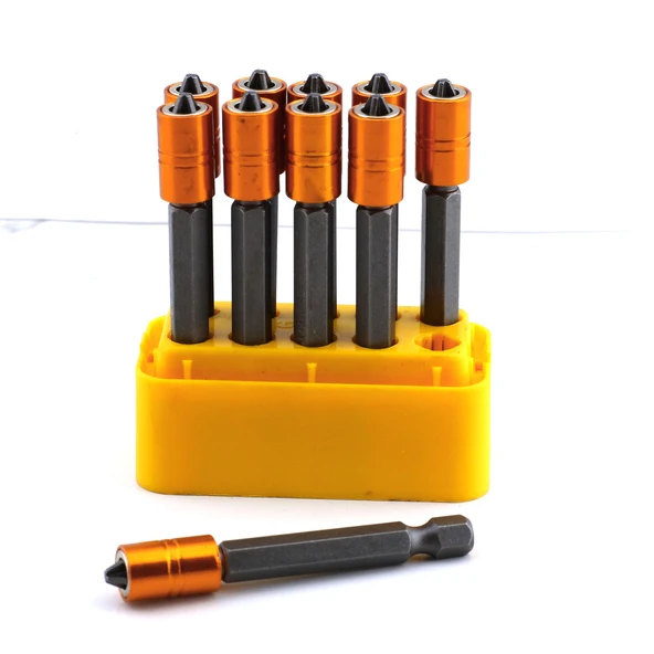 10 Adet Mıknatıslı Bits Uç PZ2 65 mm Renkli Vida Tutucu Sökme Yıldız Matkap Vidalama Ucu S2 Çeliği - Resim 6