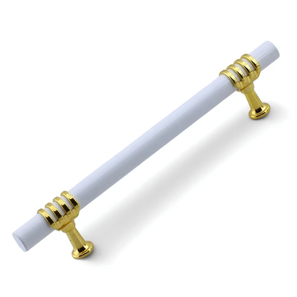 Eylül Mobilya Mutfak Dolabı Çekmece Dolap Kulpları Kapak Kulpu Kulbu Beyaz Altın 128 mm Metal Kulp - 6