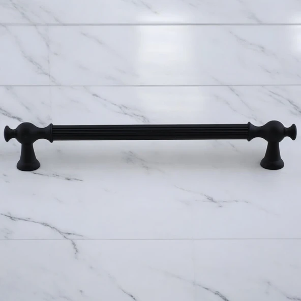 Kudret (192 mm - 19.2 cm) Mat Siyah Metal Mobilya Mutfak Çekmece Dolap Dolabı Kulbu Kulpu Kulpları - 3