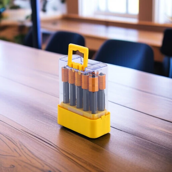 10 Adet Mıknatıslı Bits Uç PZ2 65 mm Renkli Vida Tutucu Sökme Yıldız Matkap Vidalama Ucu S2 Çeliği - Resim 7