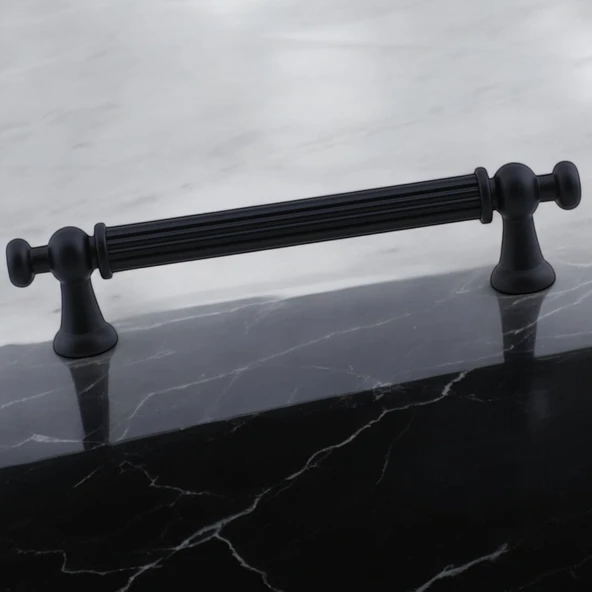 Selçuklu (96 mm - 9.6 cm) Mat Siyah Metal Mobilya Mutfak Çekmece Dolap Dolabı Kulbu Kulpu Kulpları - Resim 4