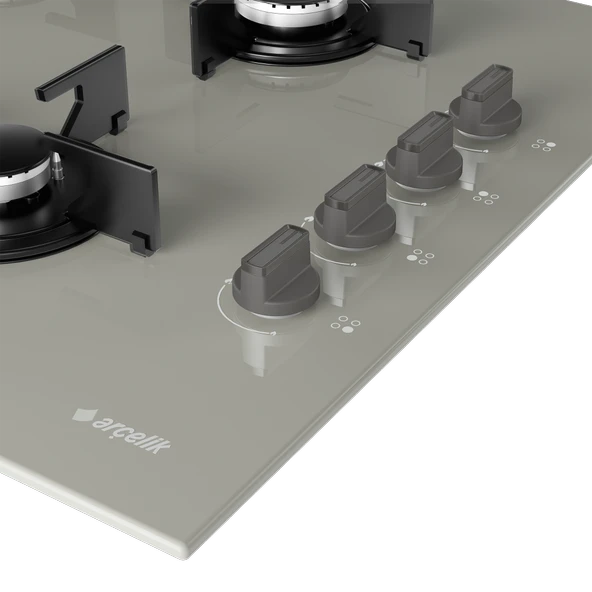 Arçelik YENİ GRİ ÜÇLÜ BUHAR DESTEKLİ CAM ANKASTRE SET (AFC 330 G + OCD T 601 EG + ADE 604-G) - 9